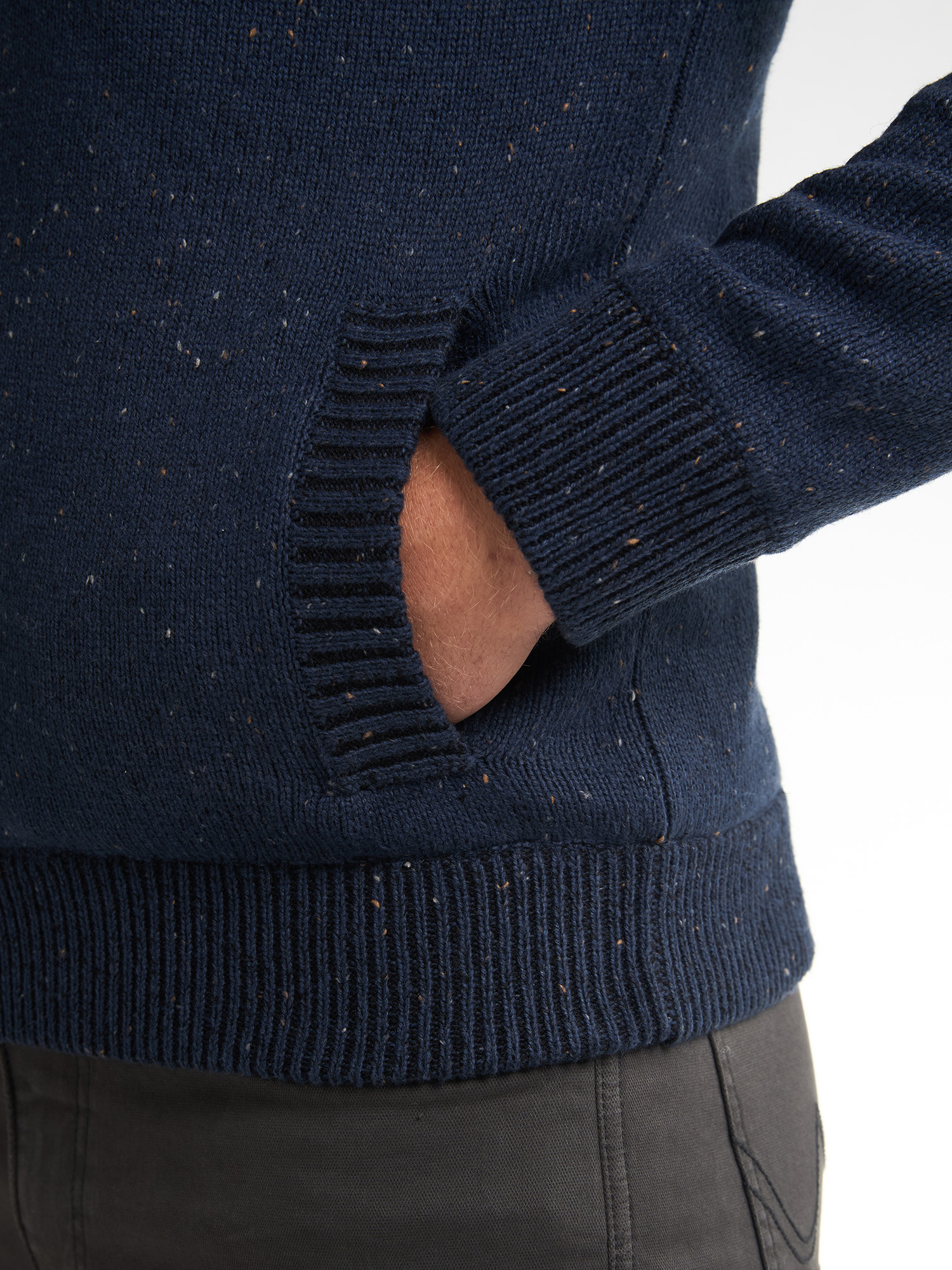 M-3050-KWC283 Men Knitwear Collar Cardigan (Deep Capri 5090)