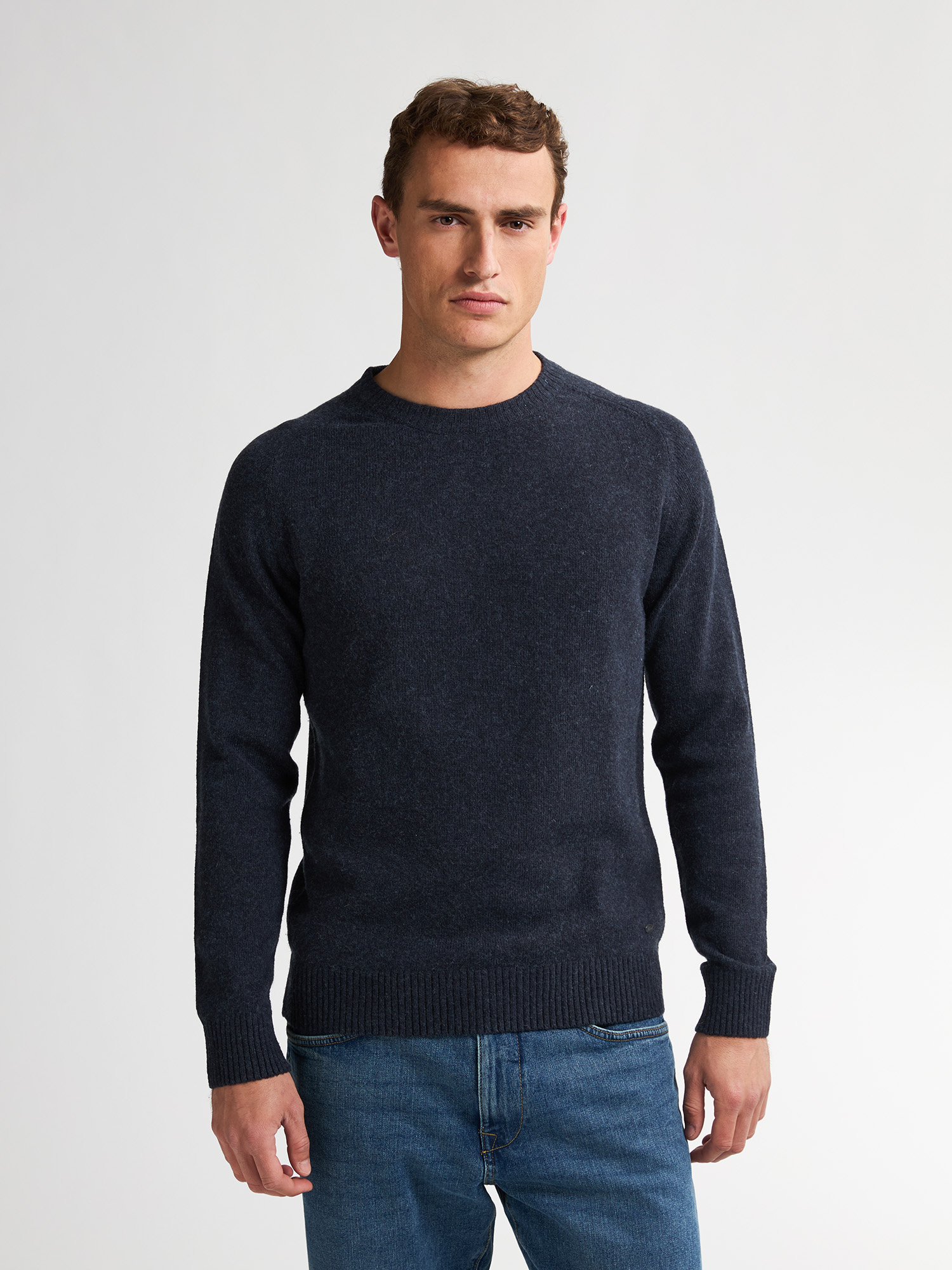 M-3050-KWR219 Men Knitwear Round Neck Basic (5092 Royal Navy)