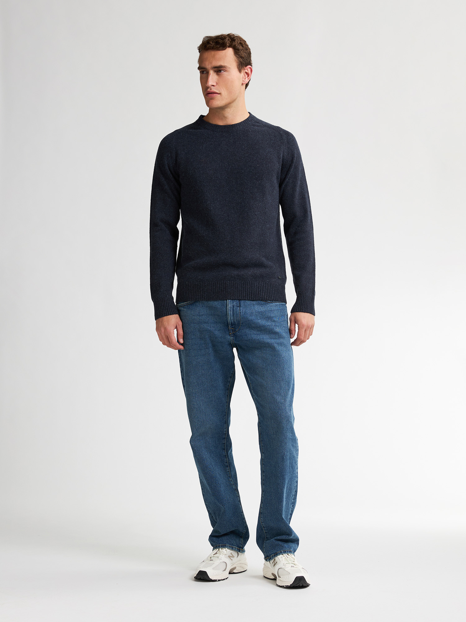 M-3050-KWR219 Men Knitwear Round Neck Basic (5092 Royal Navy)