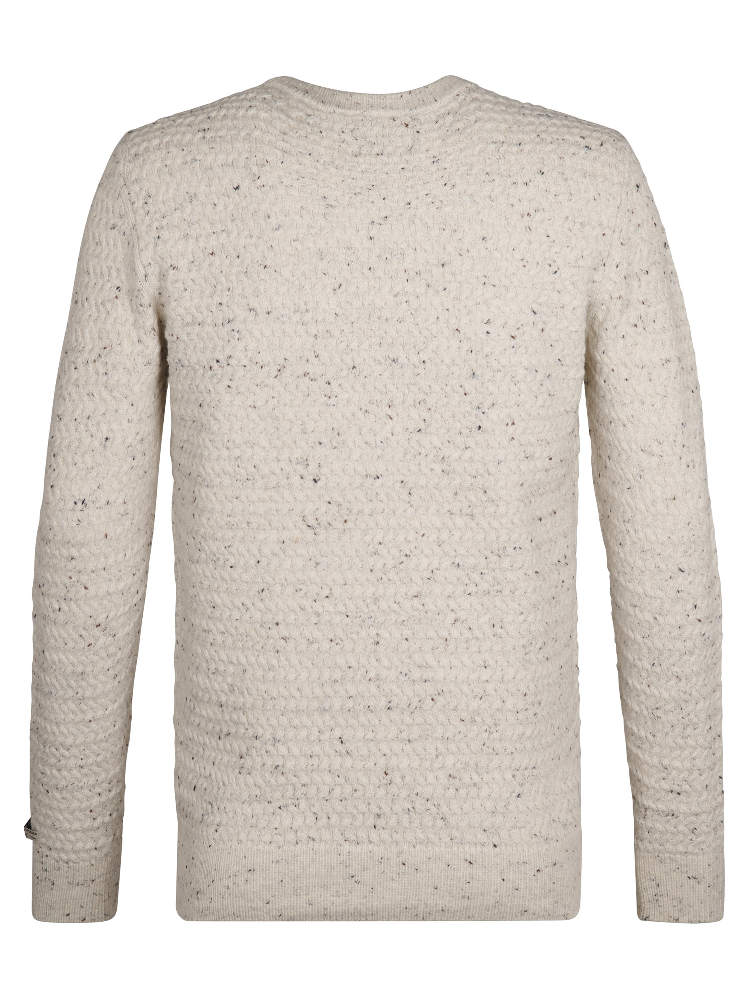 M-3050-KWR222 Men Knitwear Round Neck Basic (Antique White Melee 0009)