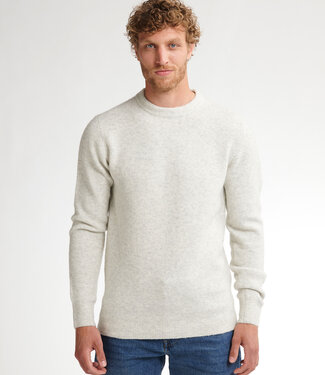 Petrol Industries M-3050-KWR291 Men Knitwear Round Neck Basic (Antique White Melee 0009)