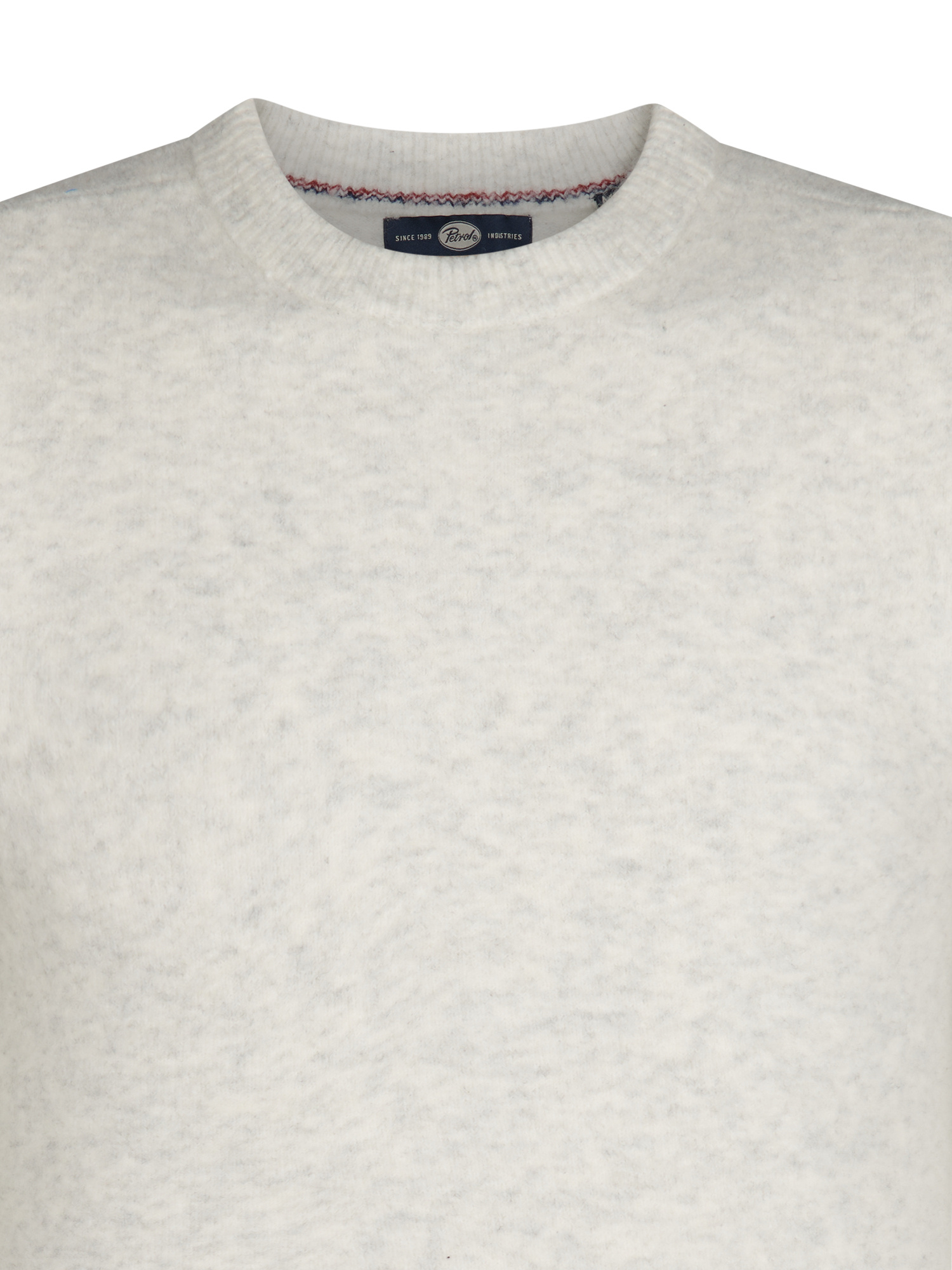 M-3050-KWR291 Men Knitwear Round Neck Basic (Antique White Melee 0009)