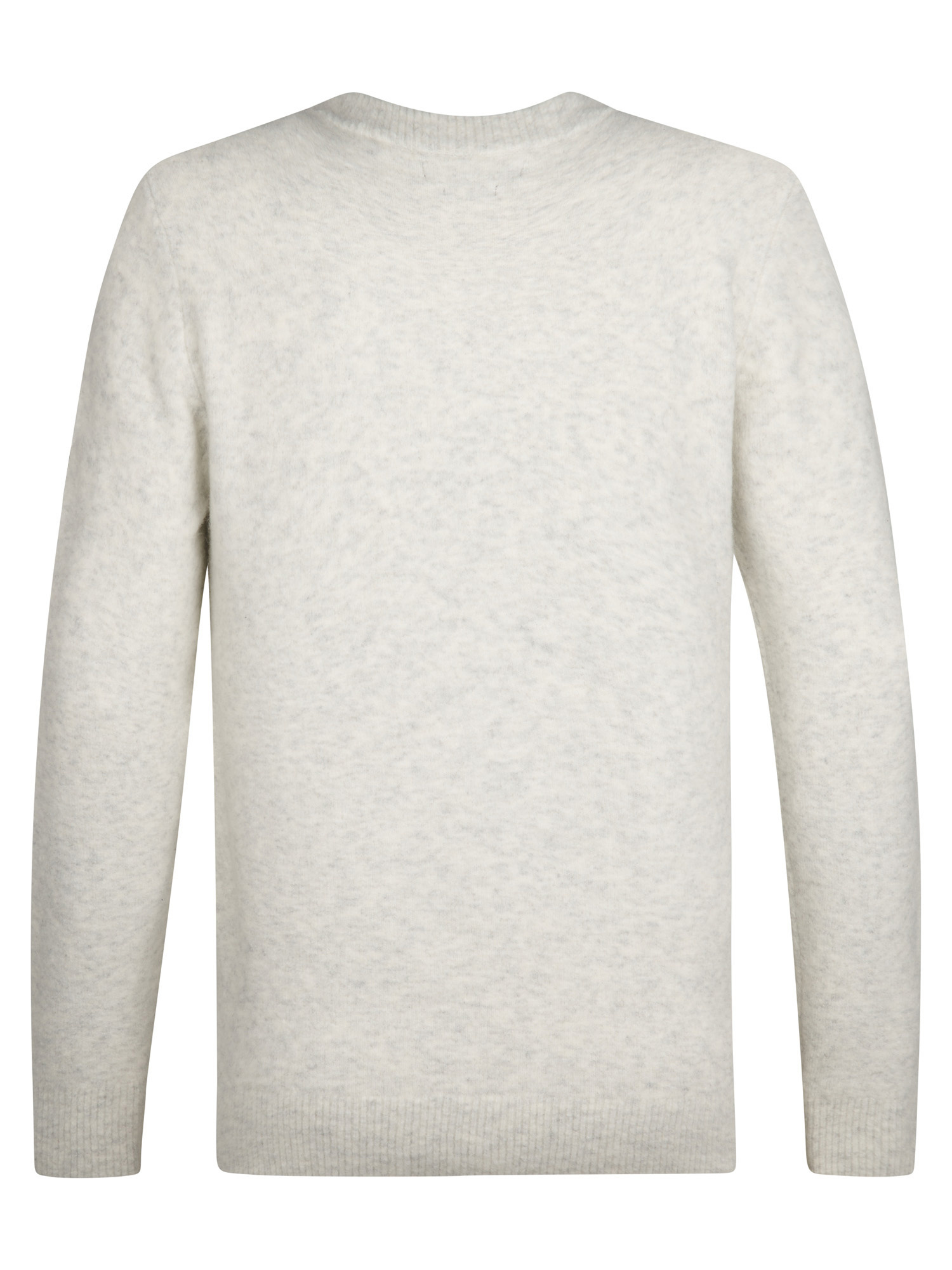 M-3050-KWR291 Men Knitwear Round Neck Basic (Antique White Melee 0009)