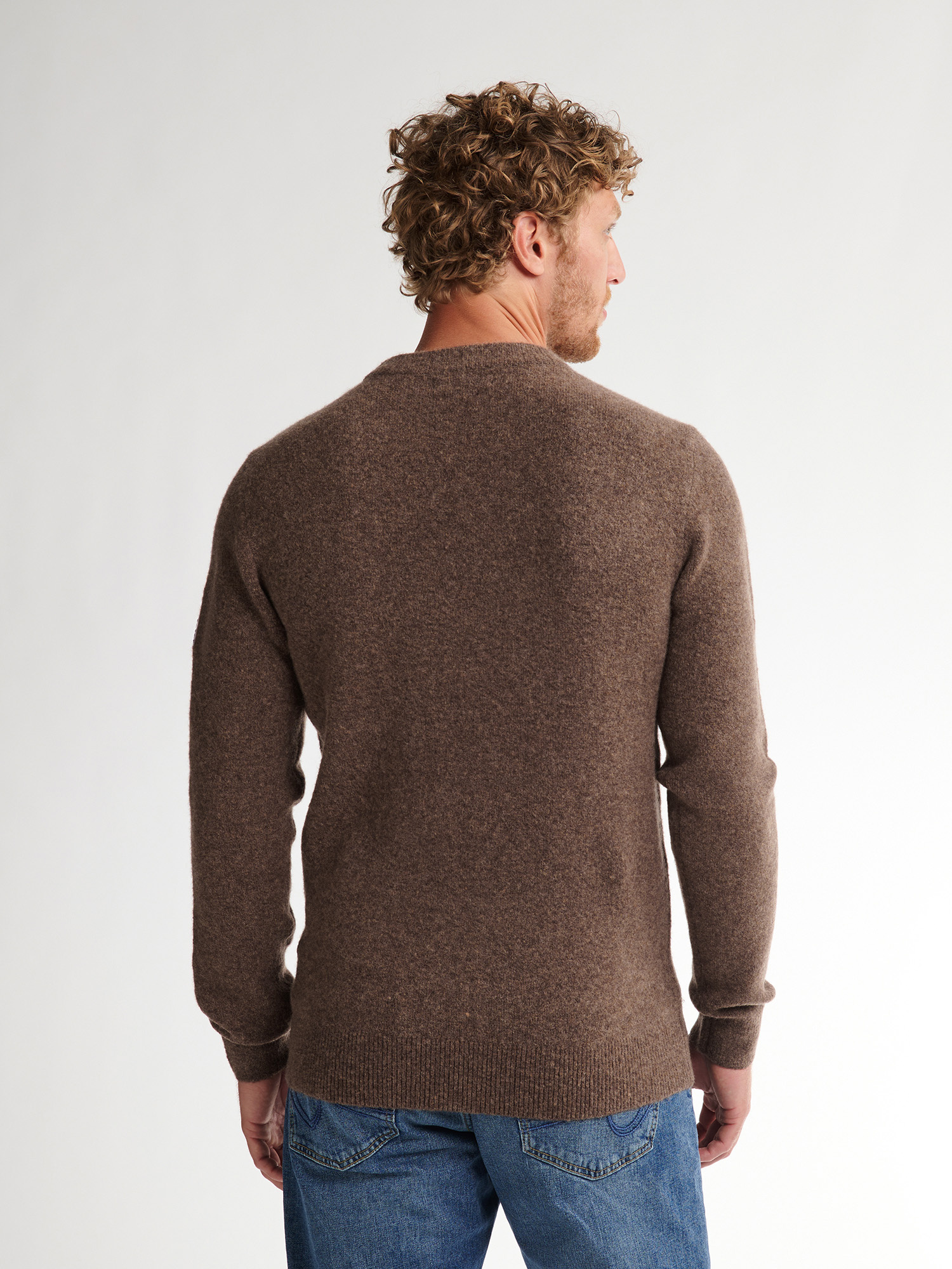 M-3050-KWR291 Men Knitwear Round Neck Basic (Mud 7144)