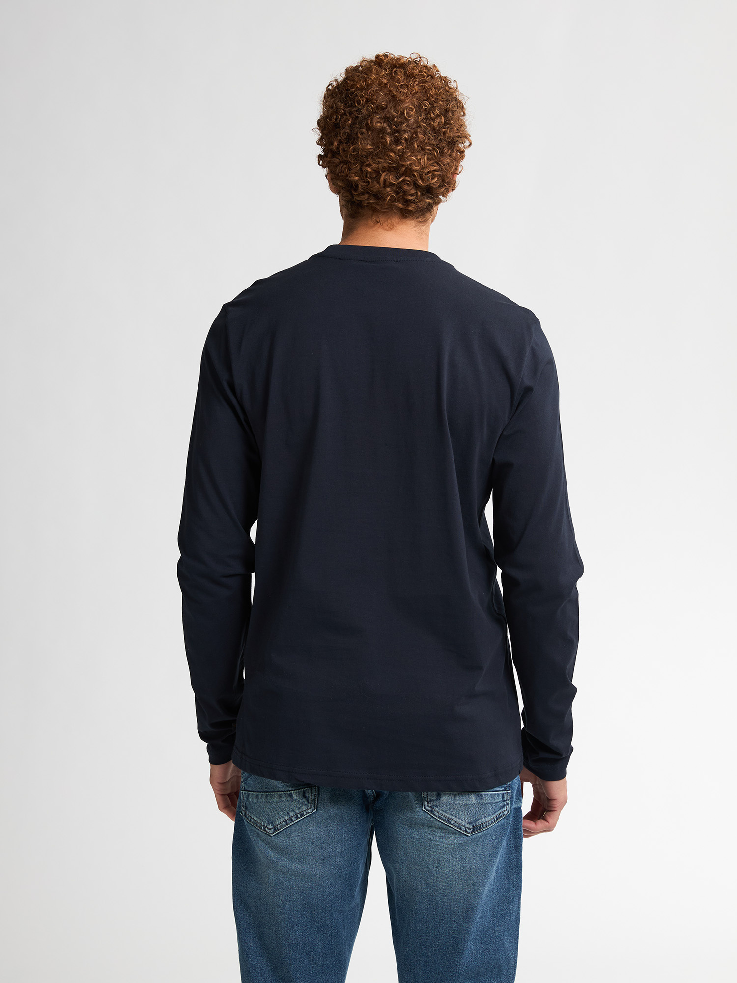 M-3050-TLR623 Men T-Shirt LS Round Neck (5092 Royal Navy)