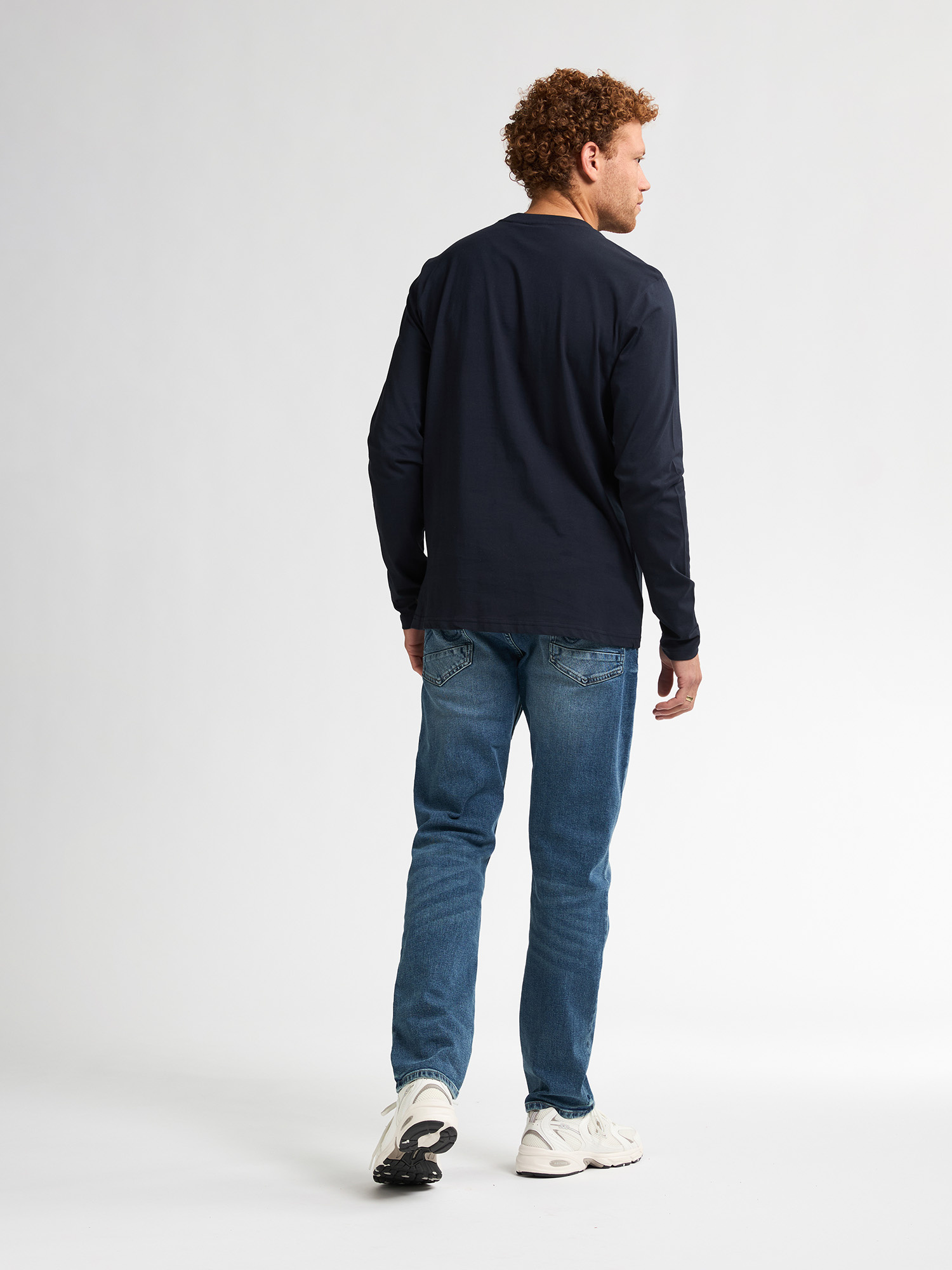 M-3050-TLR623 Men T-Shirt LS Round Neck (5092 Royal Navy)