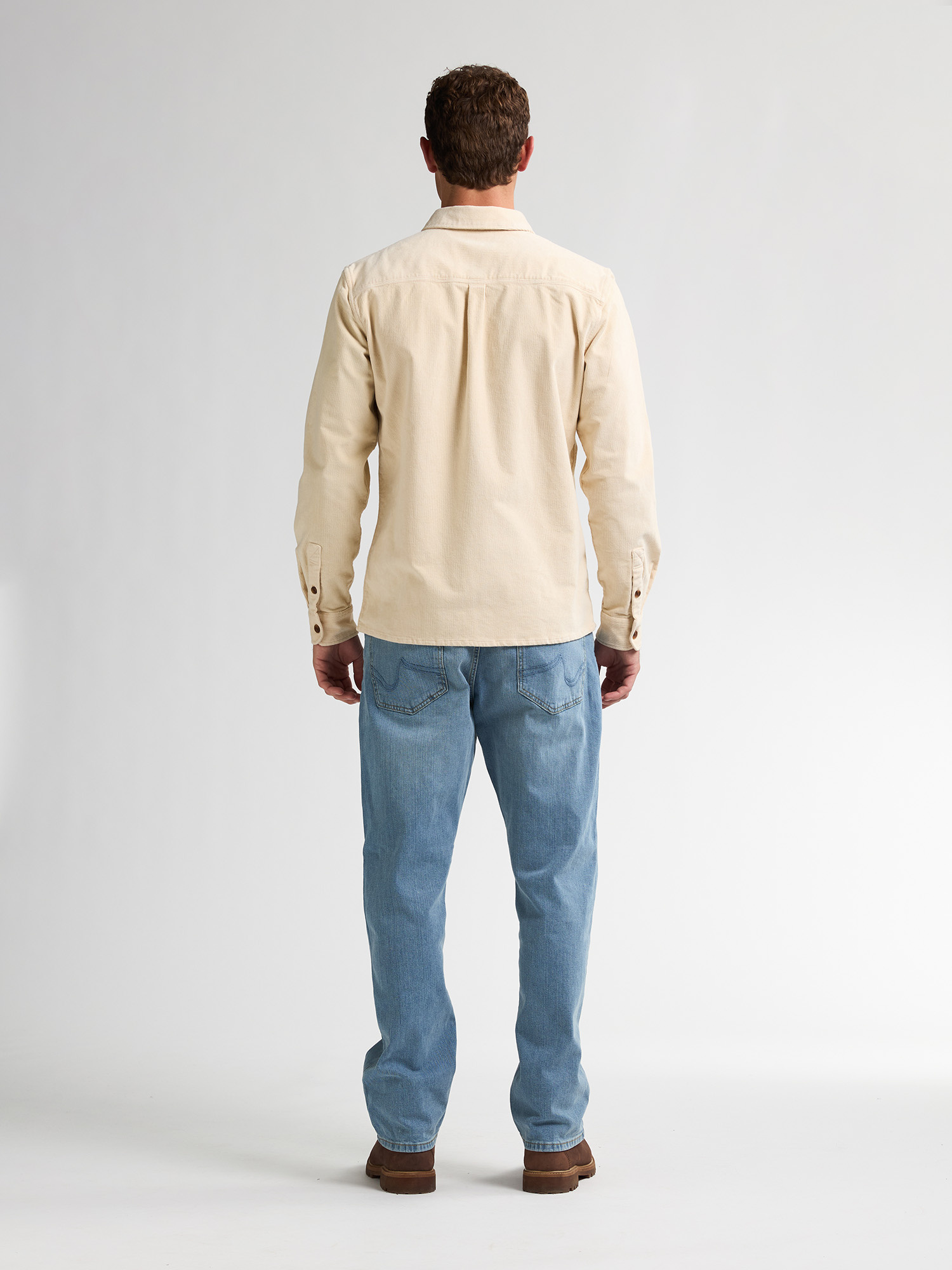 M-3050-SIL427 Men Shirt Long Sleeve Uni (Raw Sand 1108)