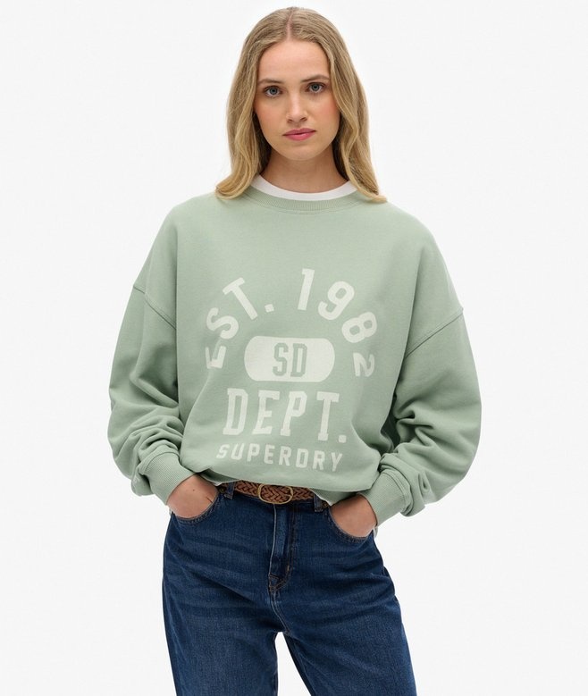 ATH ESS GRAPHIC RELAXED CREW (Light Jade)