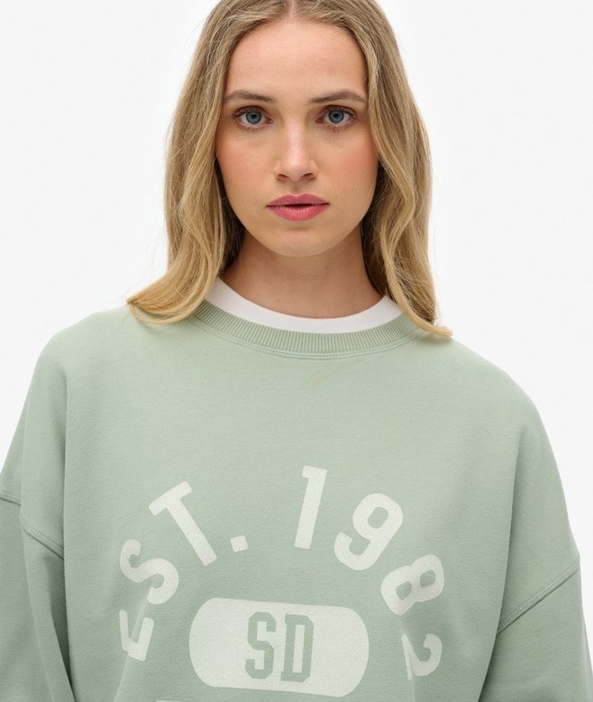 ATH ESS GRAPHIC RELAXED CREW (Light Jade)