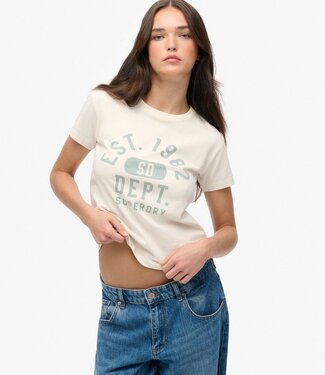 Superdry ATHLETIC GRAPHIC FITTED TEE (Desert)