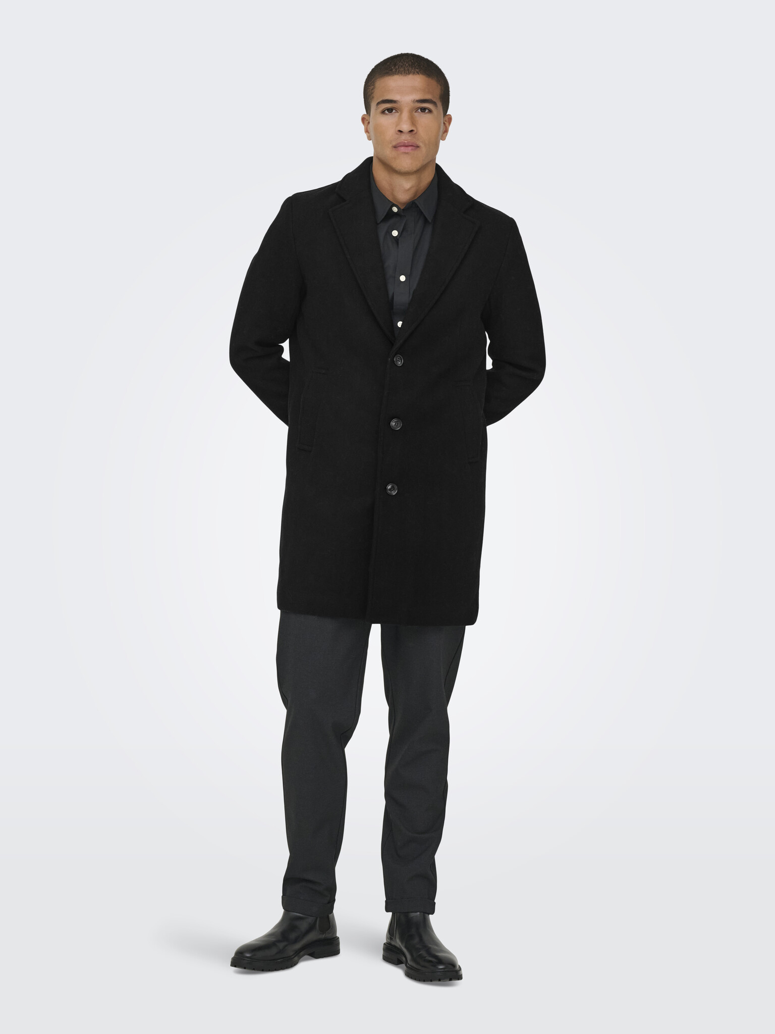 ONSMATTHEW WOOL COAT (Black)