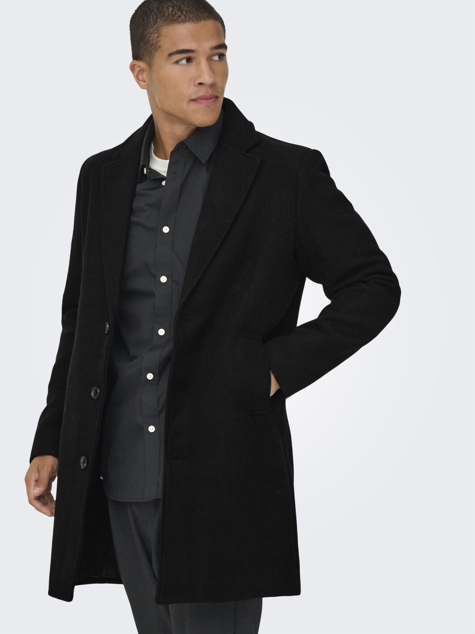 ONSMATTHEW WOOL COAT (Black)