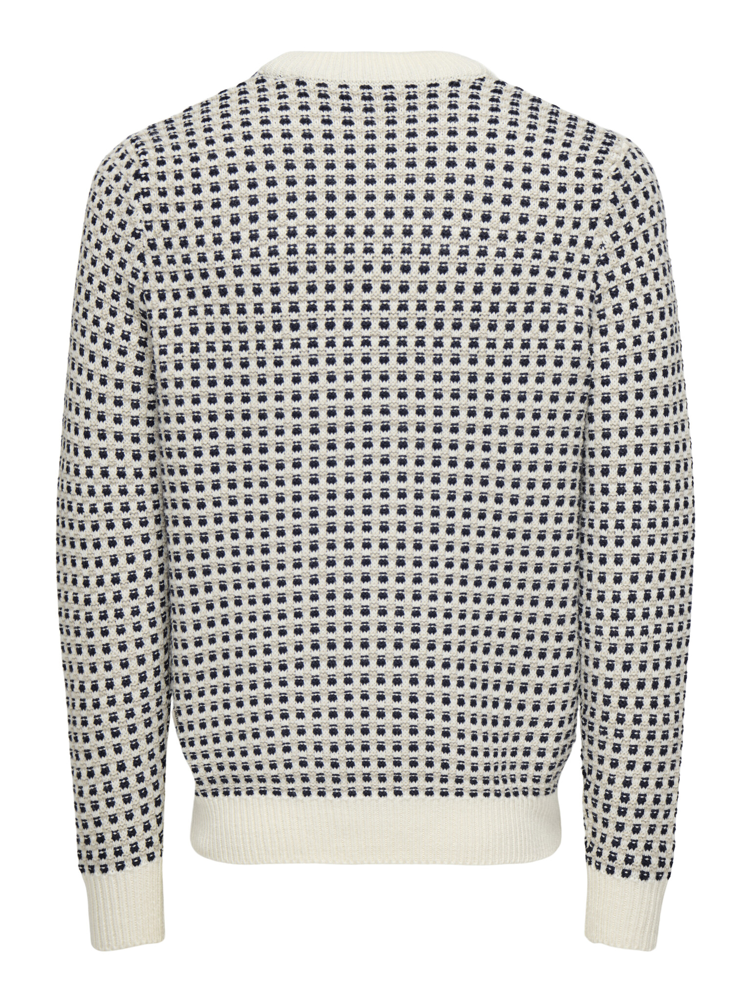 ONSMUSA REG 3 STRUC CREW KNIT EGRET