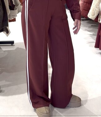 MAXIME Stripes Pants (Burgundy)