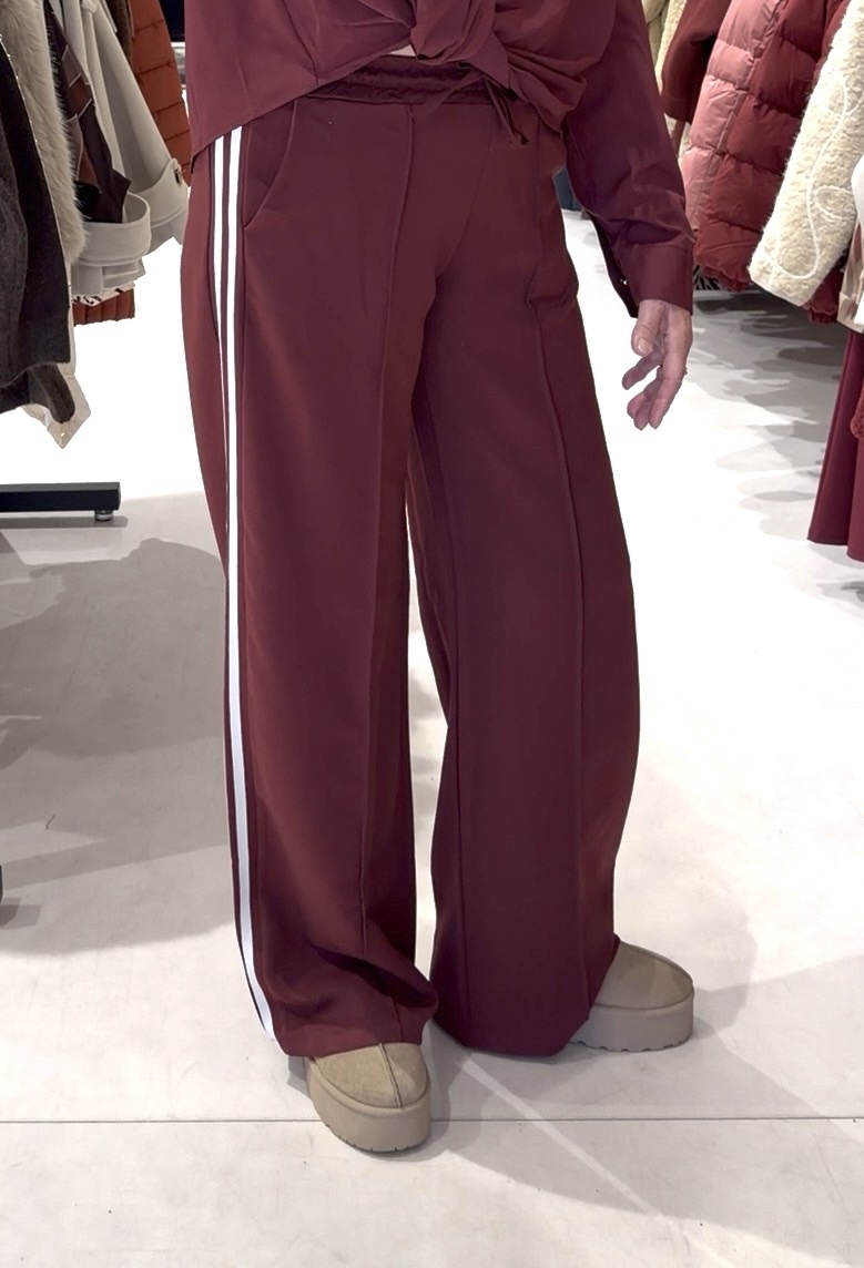 MAXIME Stripes Pants (Burgundy)