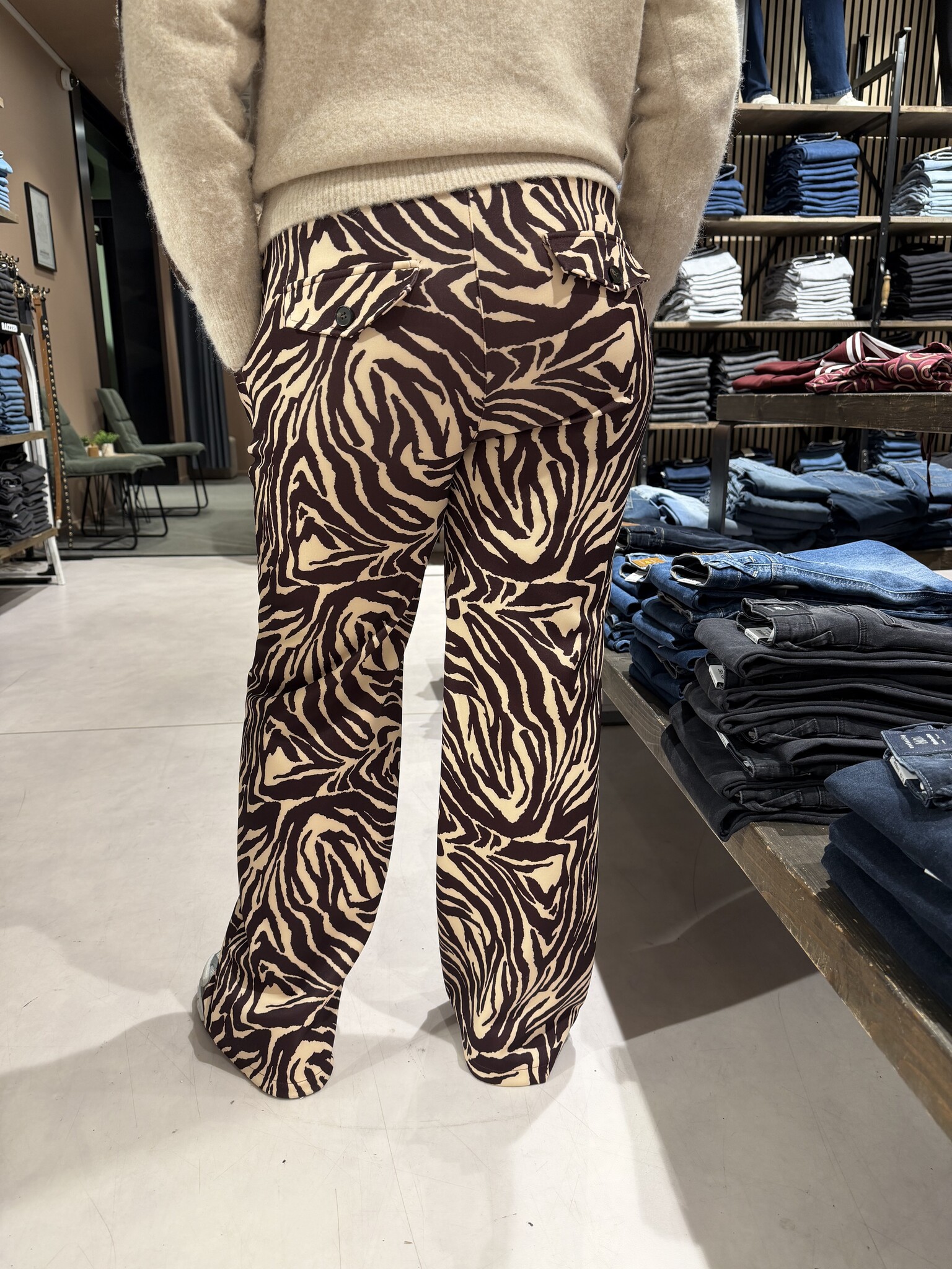 AZZURO - Zebra Pant (Aubergine)