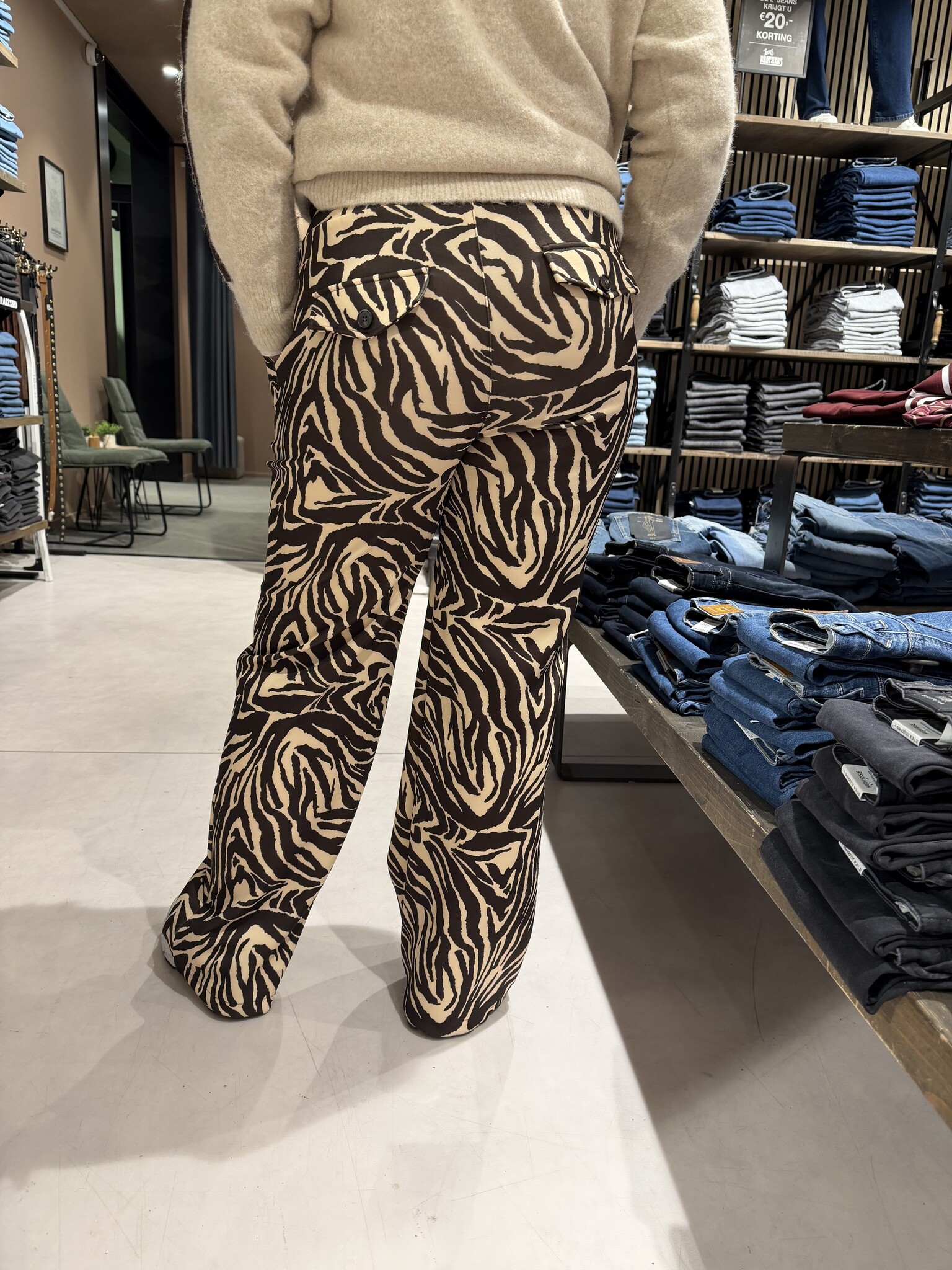 AZZURO - Zebra Pant (Brown)
