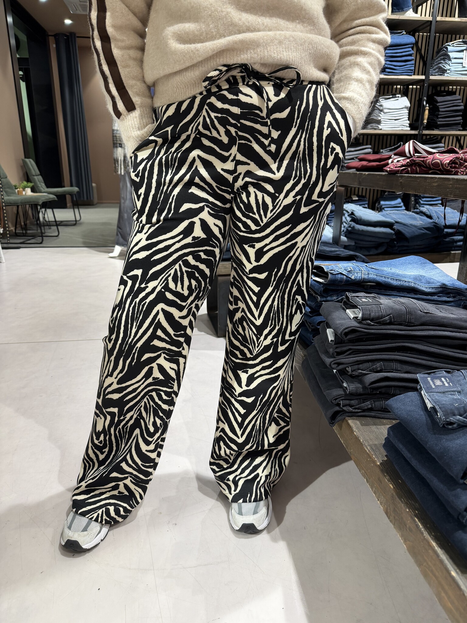 AZZURO - Zebra Pant (Black)
