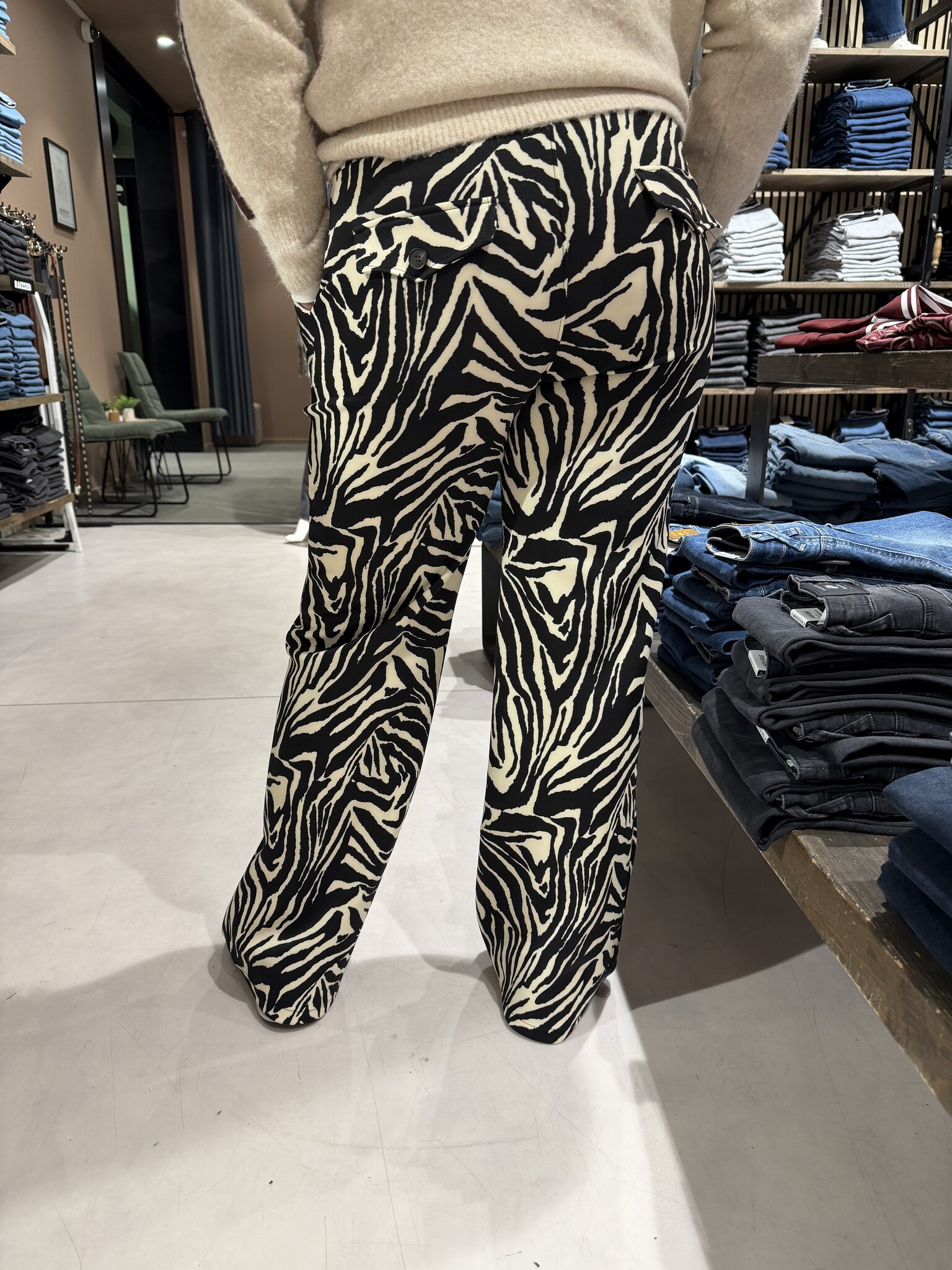AZZURO - Zebra Pant (Black)