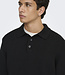 ONSHOPE RLX LS POLO KNIT BLACK