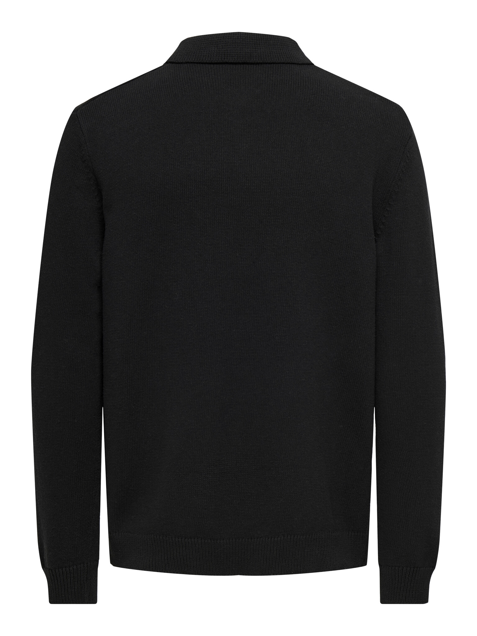 ONSHOPE RLX LS POLO KNIT BLACK