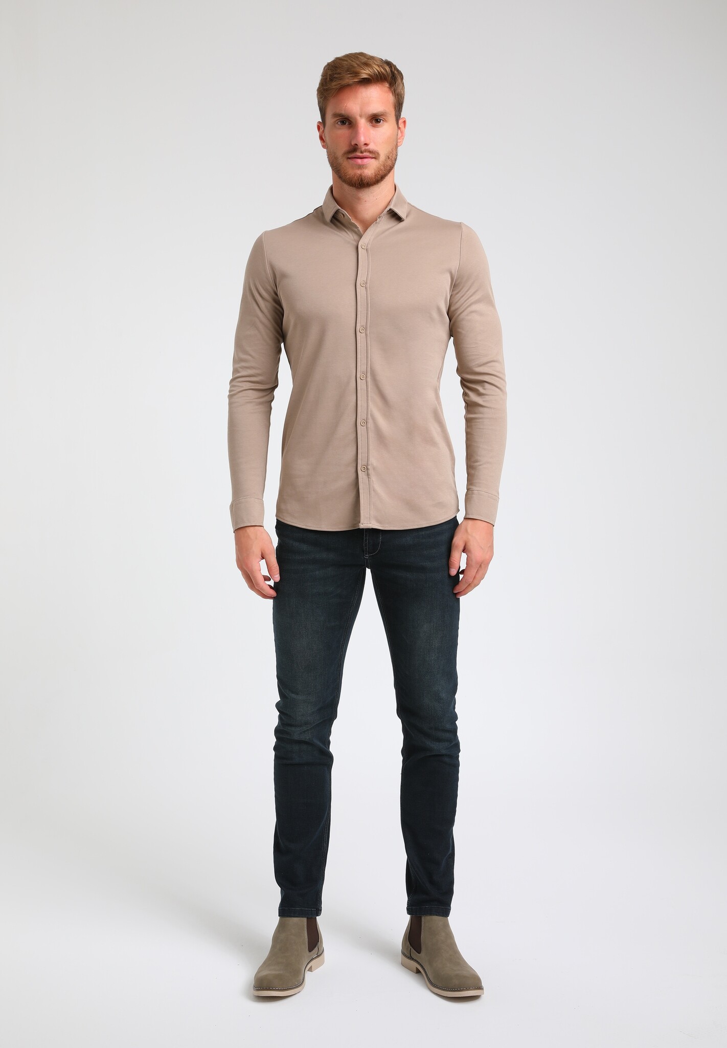 333510 Premium Overhemd (Taupe 4445)