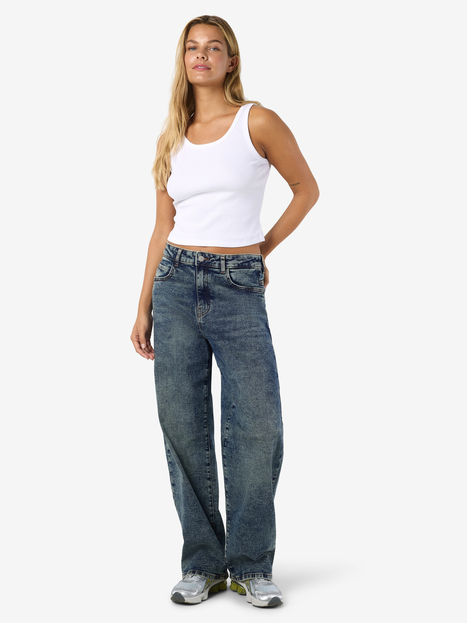 NMJOSIE  HW BAGGY JEANS (Medium Blue Denim)