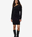 NMCAINS L/S ASSYMETRIC VELVET STONE DRESS (Black)