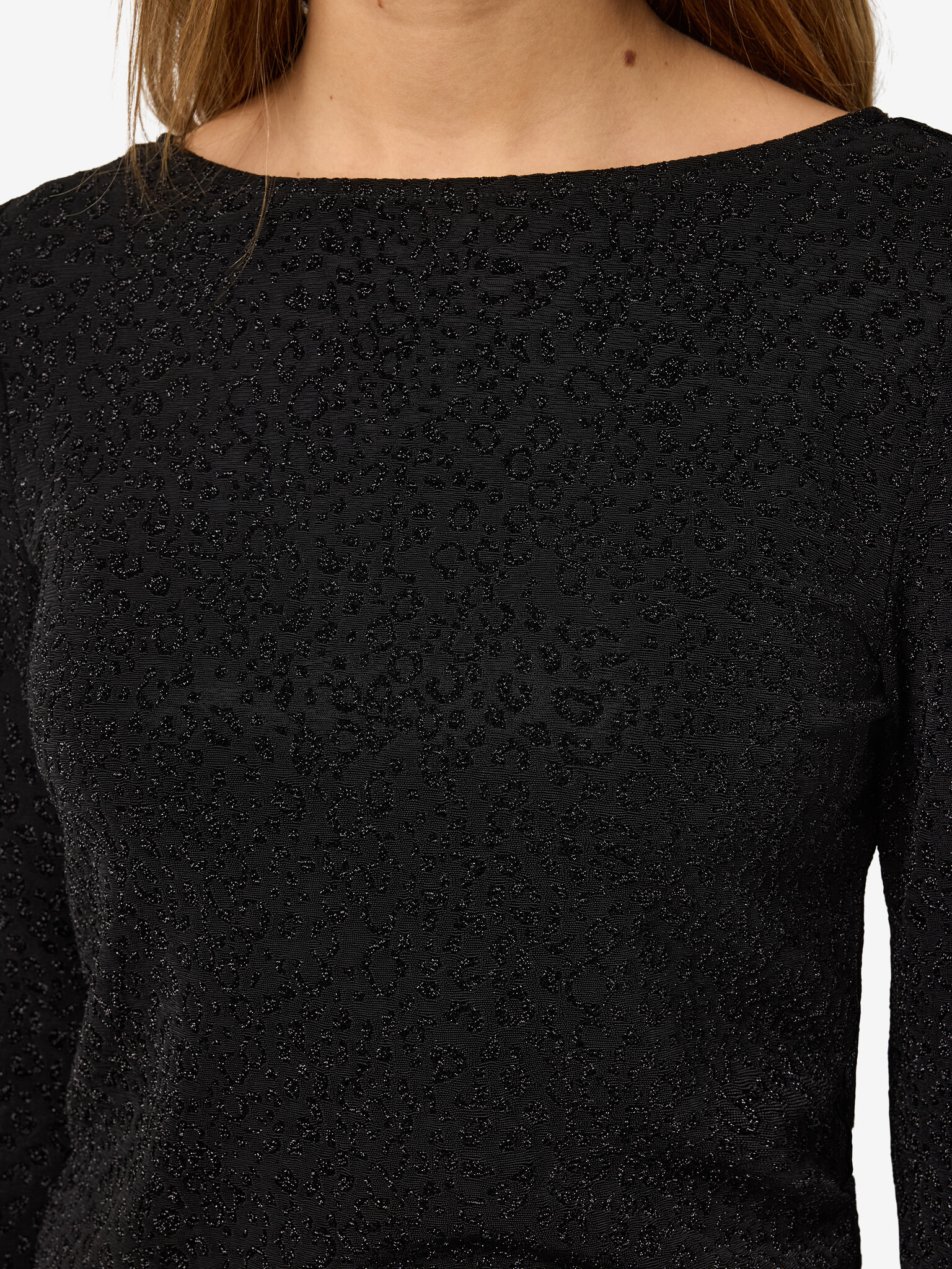 NMGILLY L/S BOATNECK BELLSLEEVE TOP JRS (BLACK LUR)