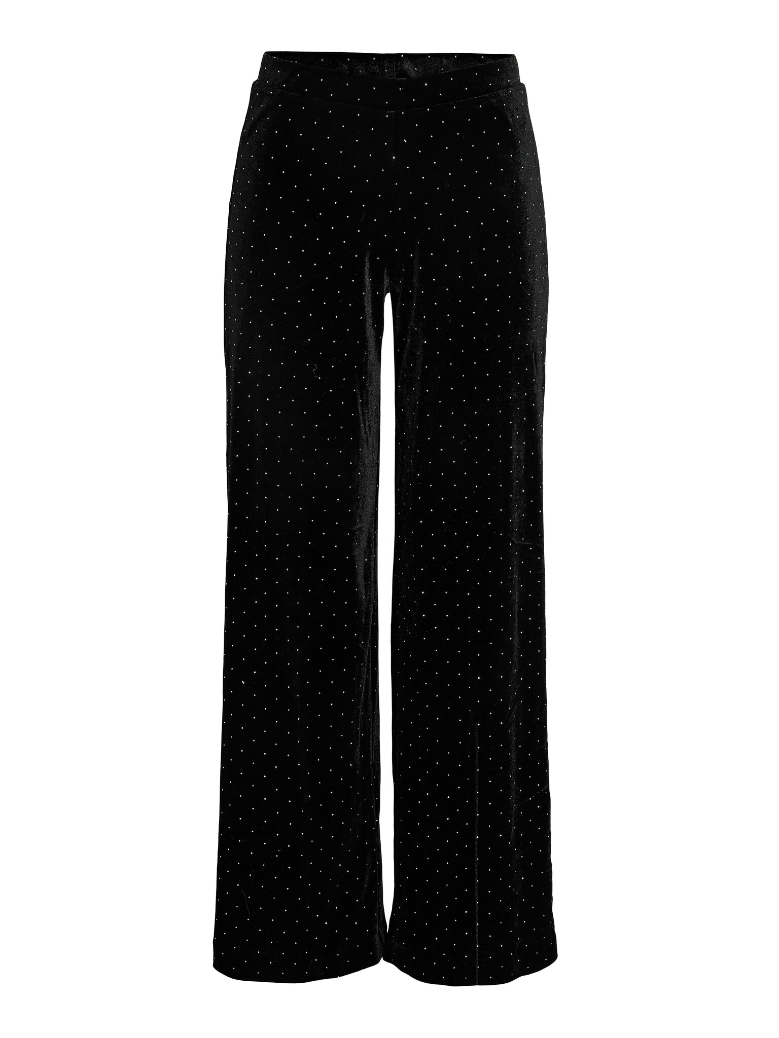 NMCAINS N/W WIDE VELVET STONES PANT (BLACK)