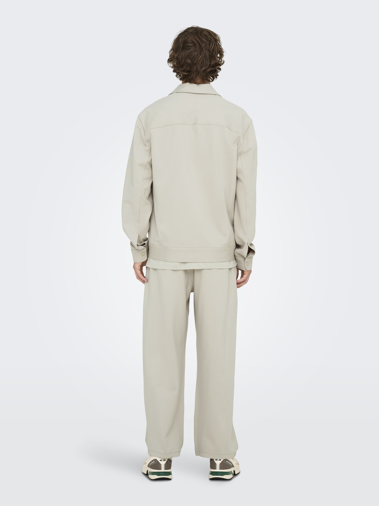 ONSJAKES 0339 REG ZIP STRETCH OVERSHIRT (silver lining)