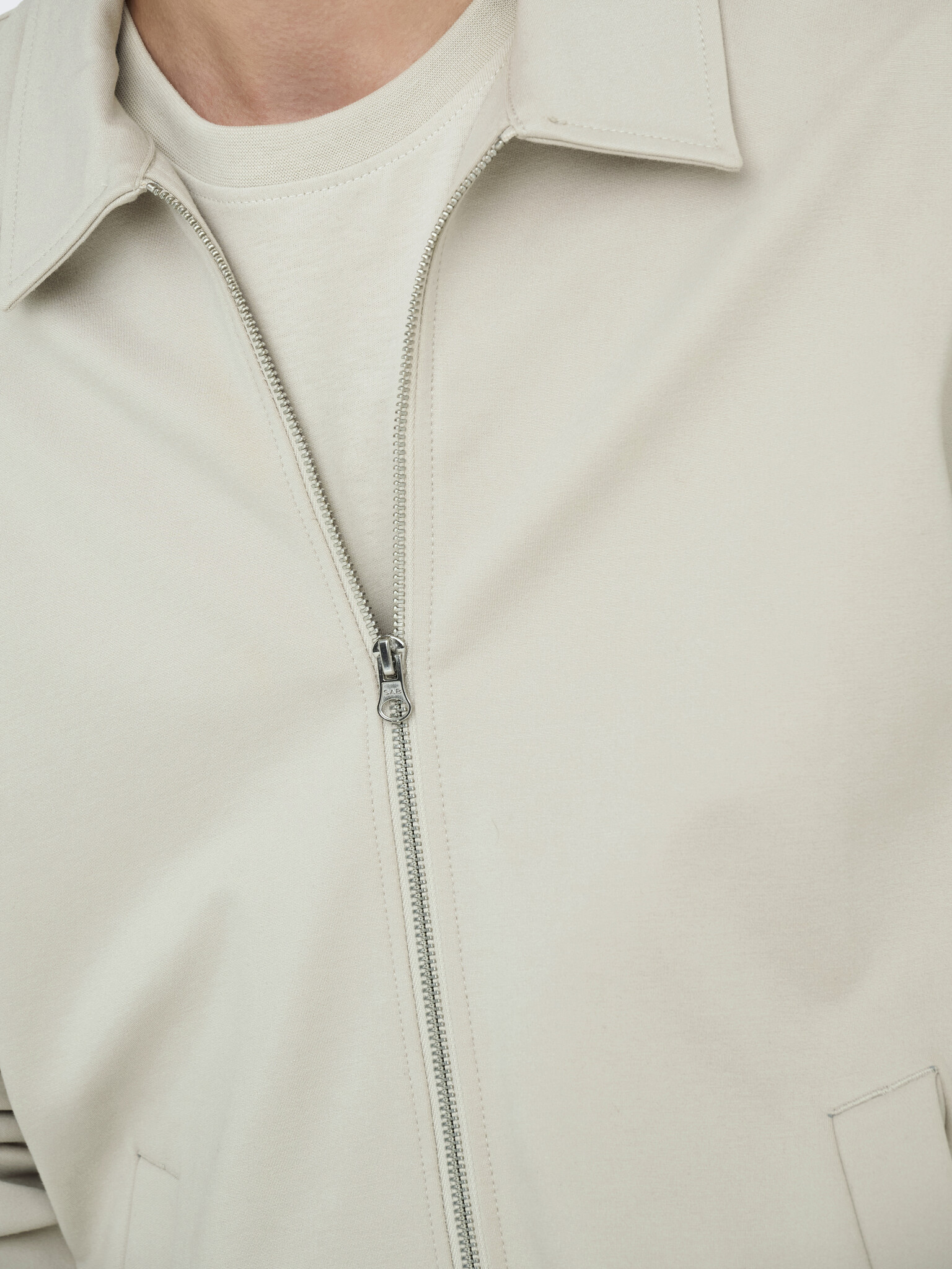 ONSJAKES 0339 REG ZIP STRETCH OVERSHIRT (silver lining)