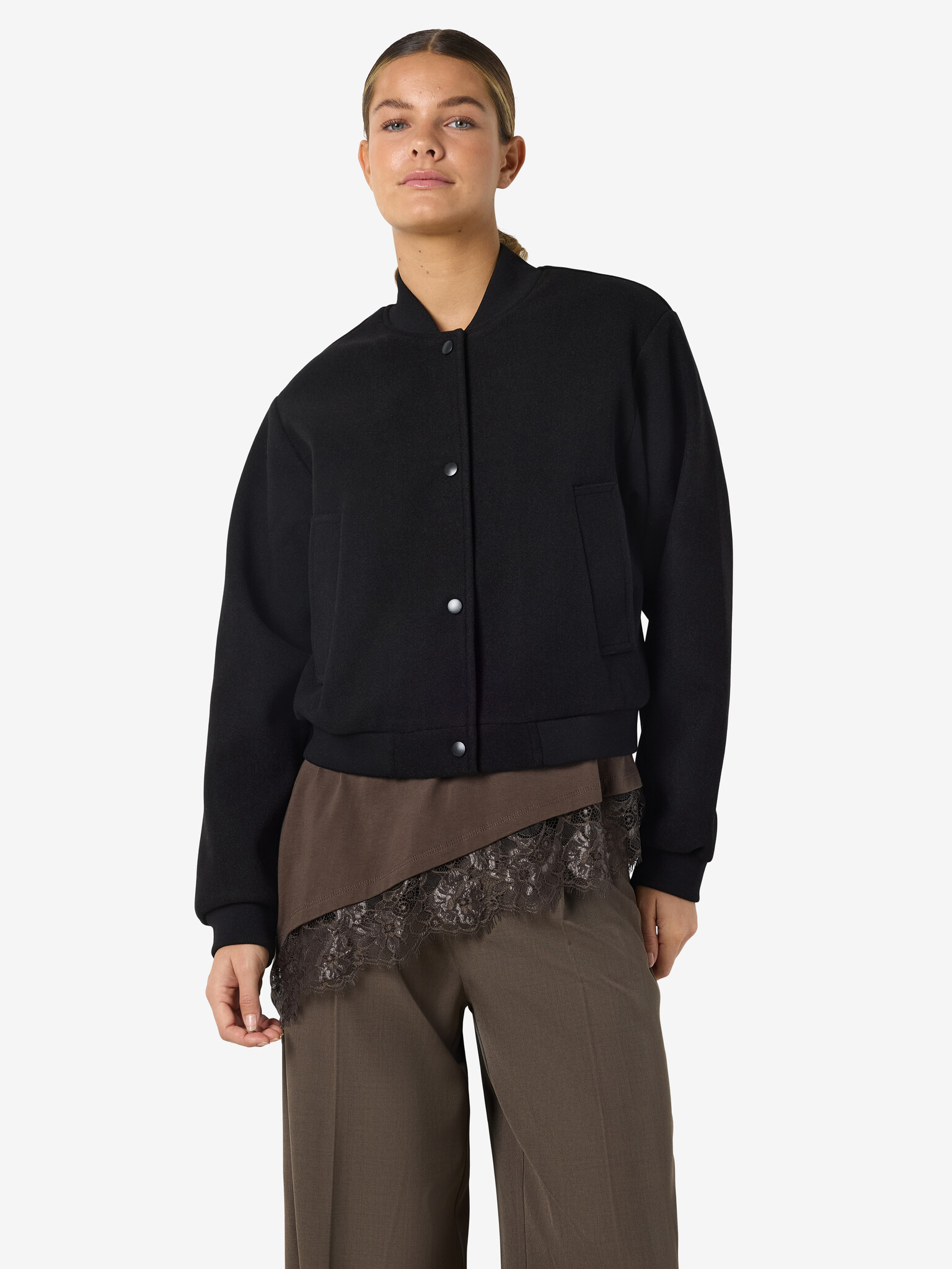 NMEDDI L/S BOMBER JACKET (BLACK)