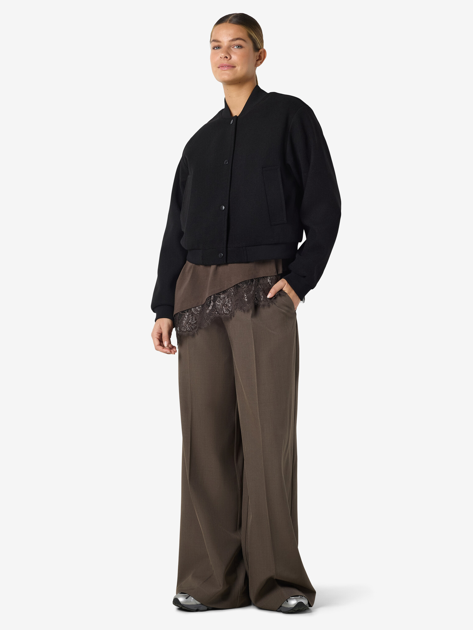 NMEDDI L/S BOMBER JACKET (BLACK)