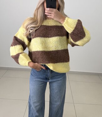 ARI STRIPES PULLOVER  (Yellow Toffee)
