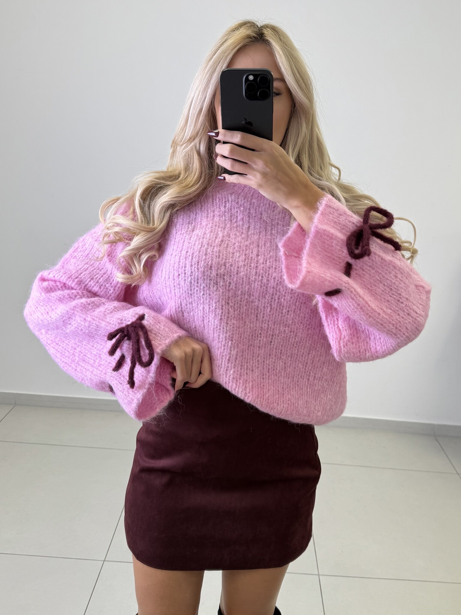 ARI LACES SL PULLOVER  (Pink)