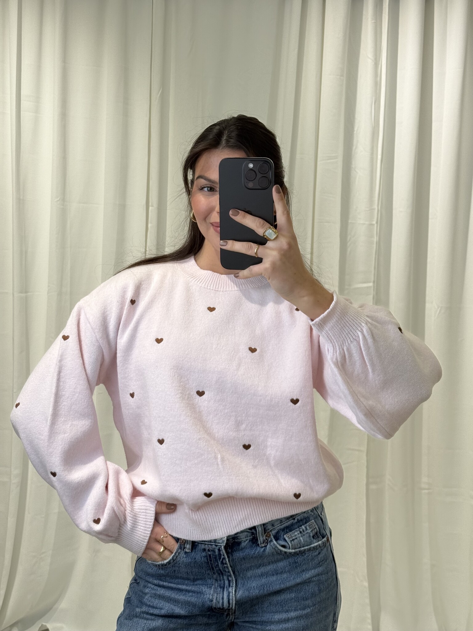 ARI SMALL HEART (Pink/Brown)