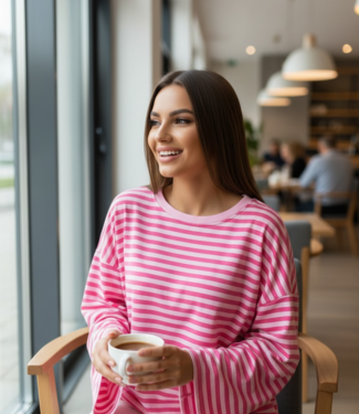 PROM Stripes LS Shirt (Pink)