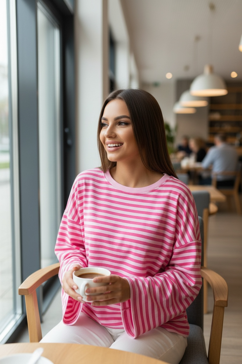 PROM Stripes LS Shirt (Pink)