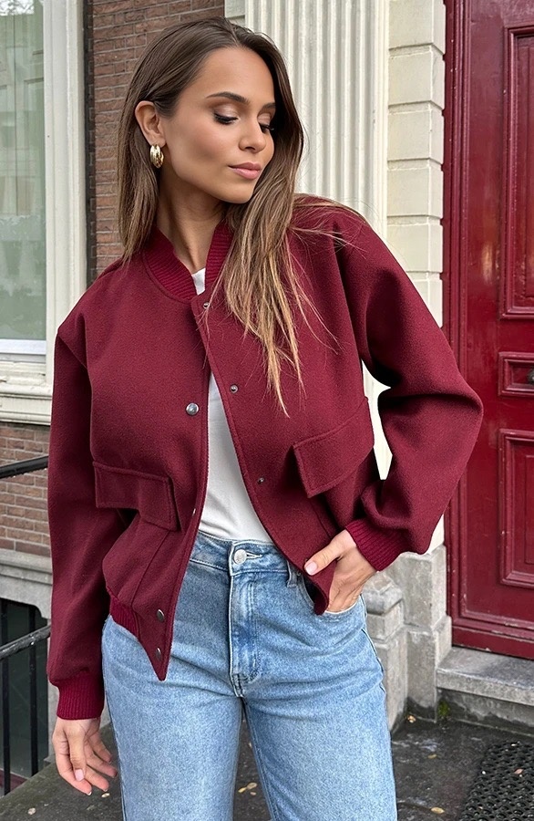 PROM Bomber Jacket (Wine)