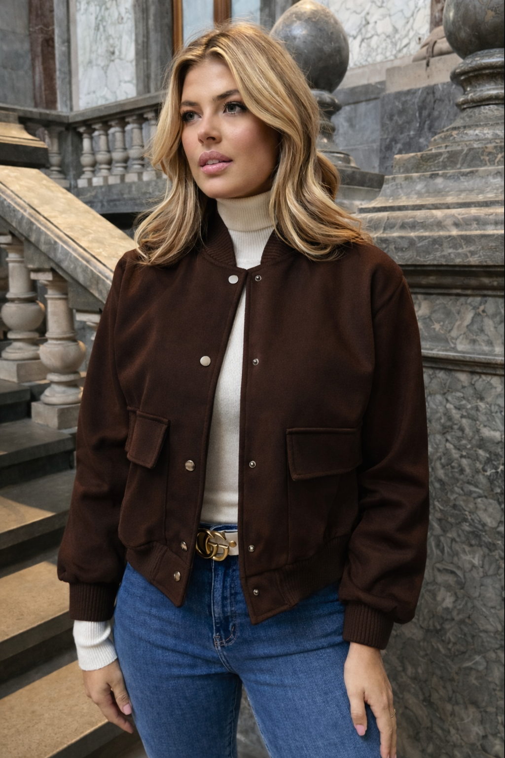 PROM Bomber Jacket (Brown)