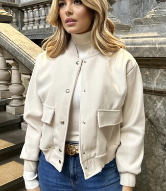 PROM Bomber Jacket (Beige)