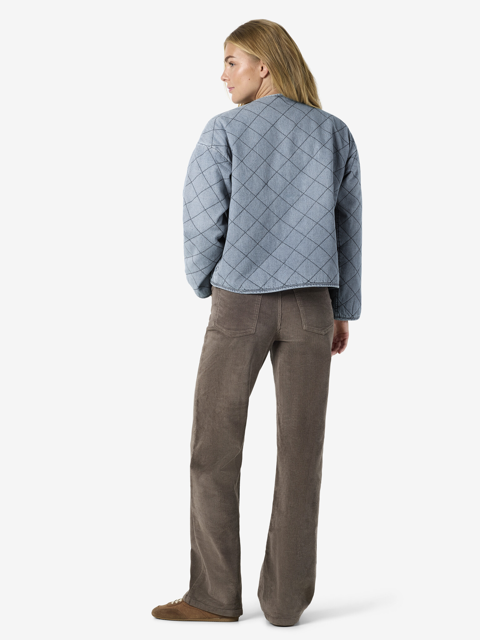 NMCLEO QUILTED DENIM JACKET (LIGHT BLUE DENIM)