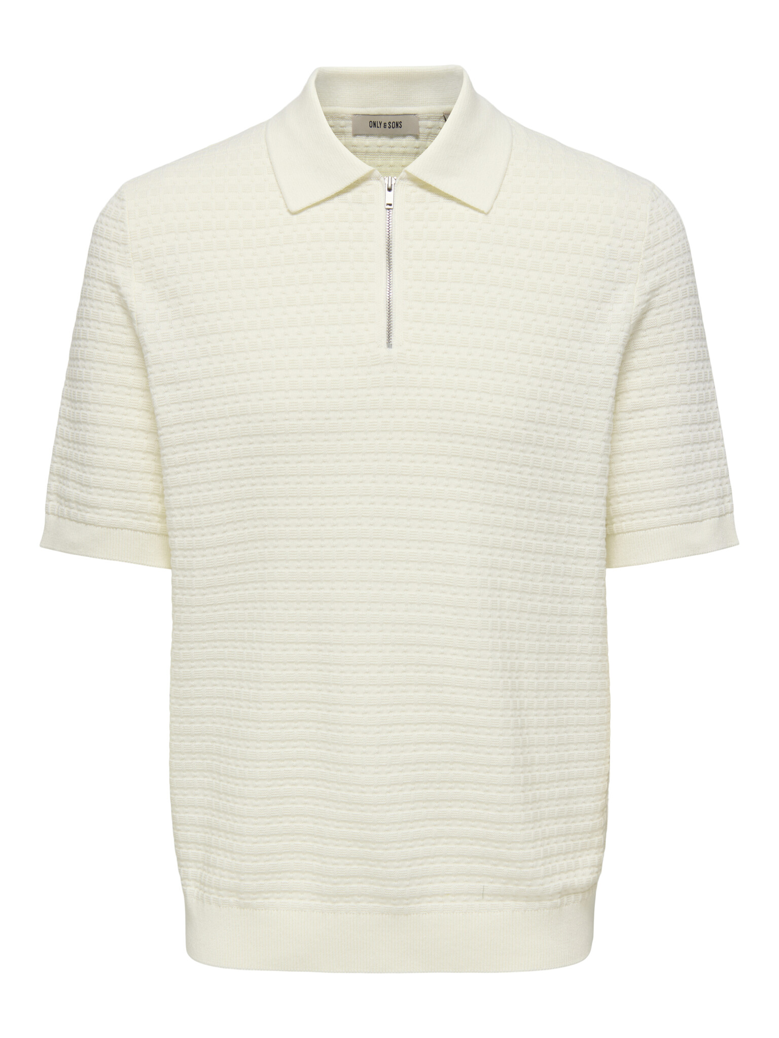 ONSMENU REG SS STRUCTURE POLO KNIT (Egret)