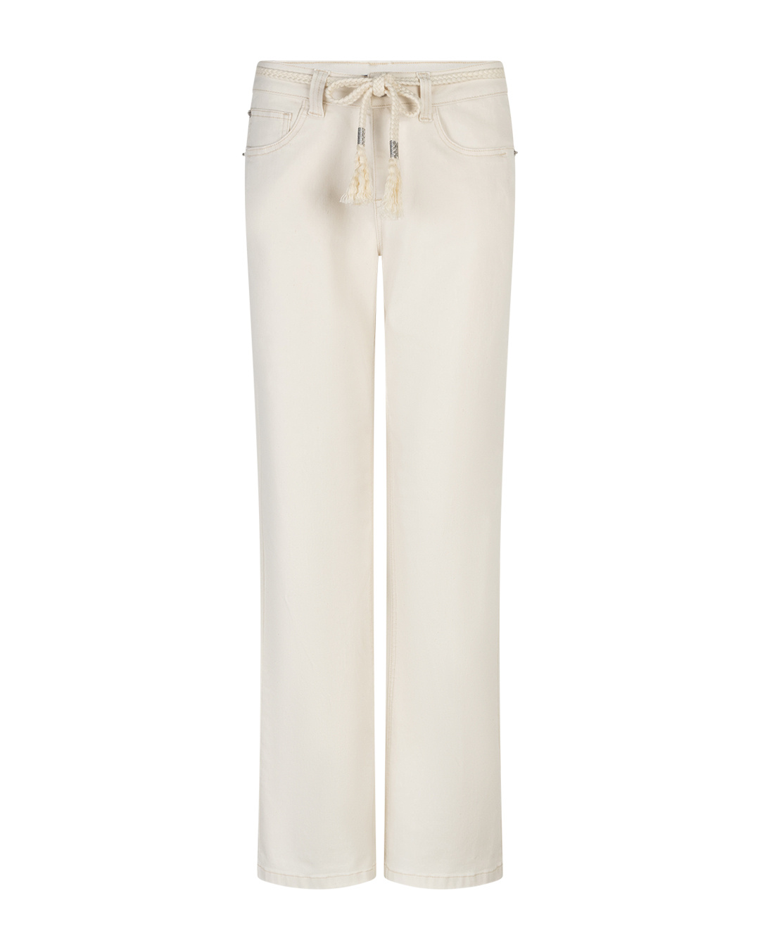 COLETTE &BELT ECRU HIGH RISE REGULAR FIT WIDE LEG