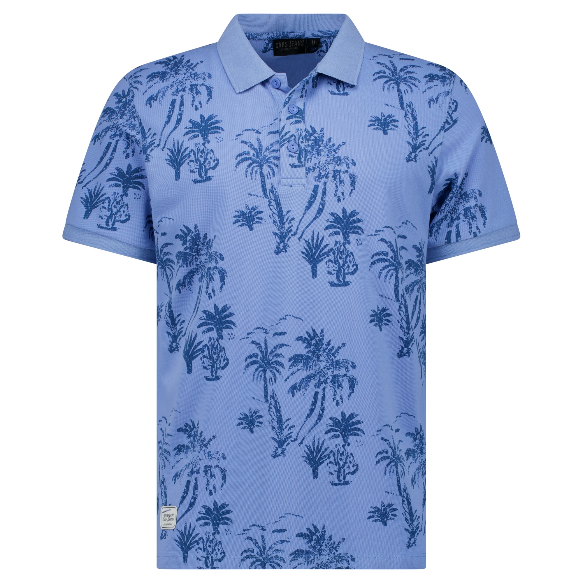 SOMO POLO PRINT (GREY BLUE)