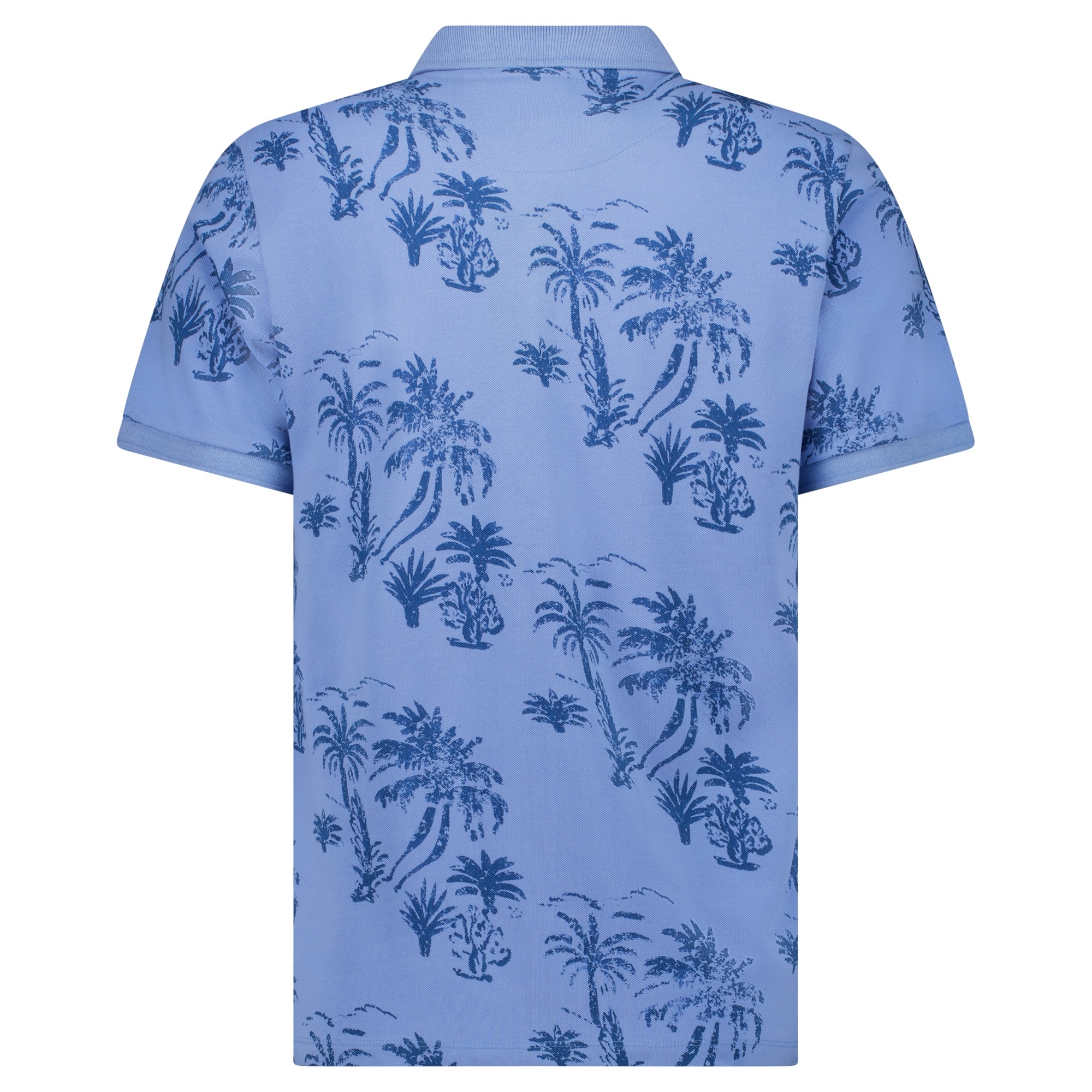 SOMO POLO PRINT (GREY BLUE)