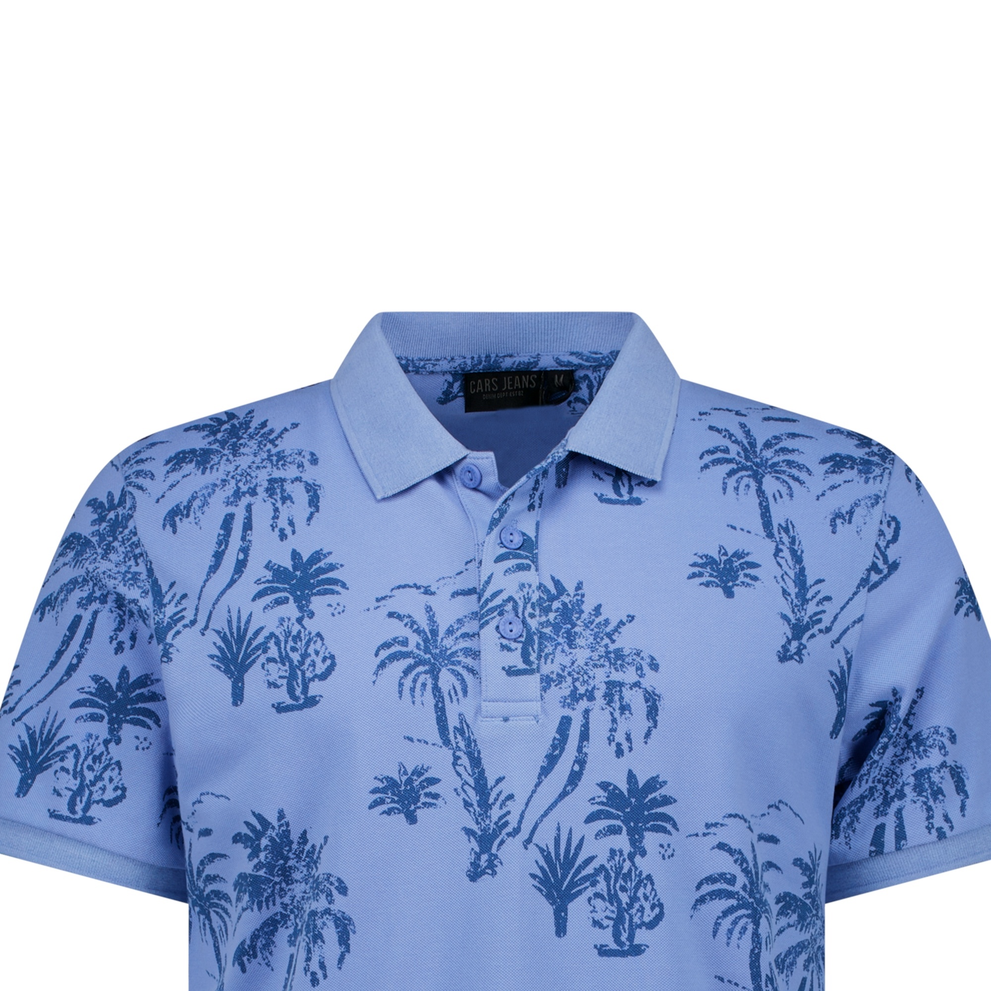 SOMO POLO PRINT (GREY BLUE)