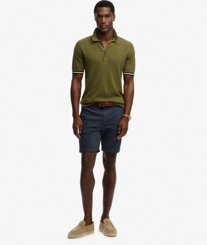 KNITTED TEXTURE S/S POLO M1110458A (CLASSIC OLIVE)