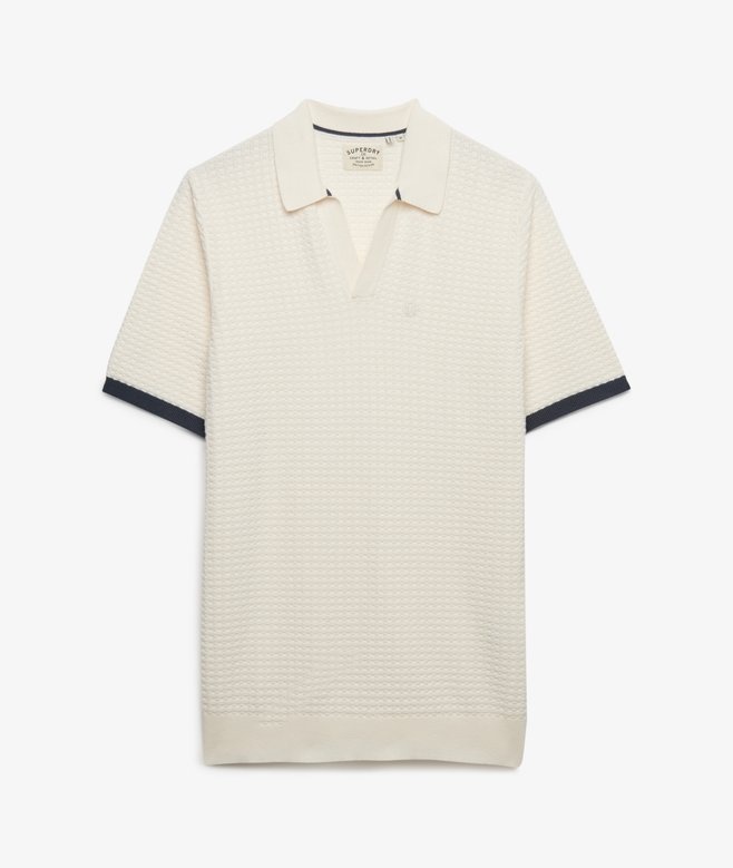 JOHNNY COLLAR KNITTED POLO M1110459A (CLASSIC CREAM)